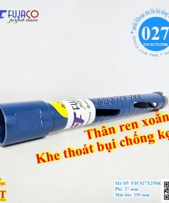 mũi khoét lỗ 27 x 250 thân xoắn khe thoát bụi chống kẹt