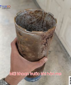 mũi khoan rút lõi 114 trước khi đắp me