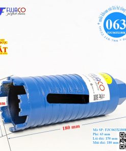mũi khoan rút lõi khô phi 63 dài 18 phân ngắn khỏe xuyên sắt