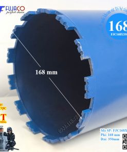 lưỡi mũi khoan rút lõi 168x350 cứng cắt được sắt trong bê tông