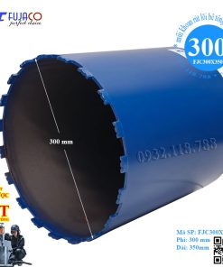 mũi khoan rút lõi phi 300 giúp khoét lỗ nhanh chóng