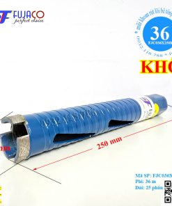 mũi khoan rút lõi khô phi 36 x 250 mm Fujaco