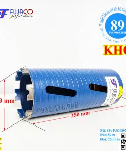 mũi khoan rút lõi khô phi 89 x 250 Fujaco