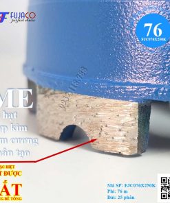 me mũi khoan rút lõi khô 76x250 sắc bén cắt được sắt trong bê tông