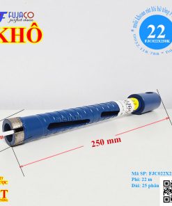 Mũi khoan rút lõi khô phi 22 x 250 mm Fujaco