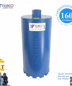 Mũi khoan rút lõi bê tông phi 160 x 350 mm Fujaco